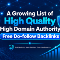 A Growing List of High Quality- High Domain Authority Free Do-follow Backlinks